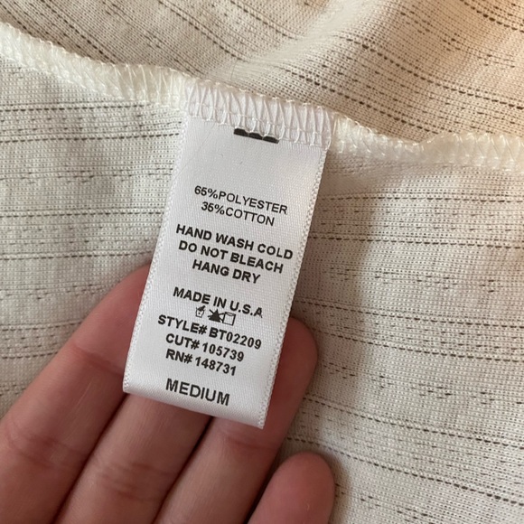 American Threads Cute White Criss-Cross Tie Top - Picture 4 of 5